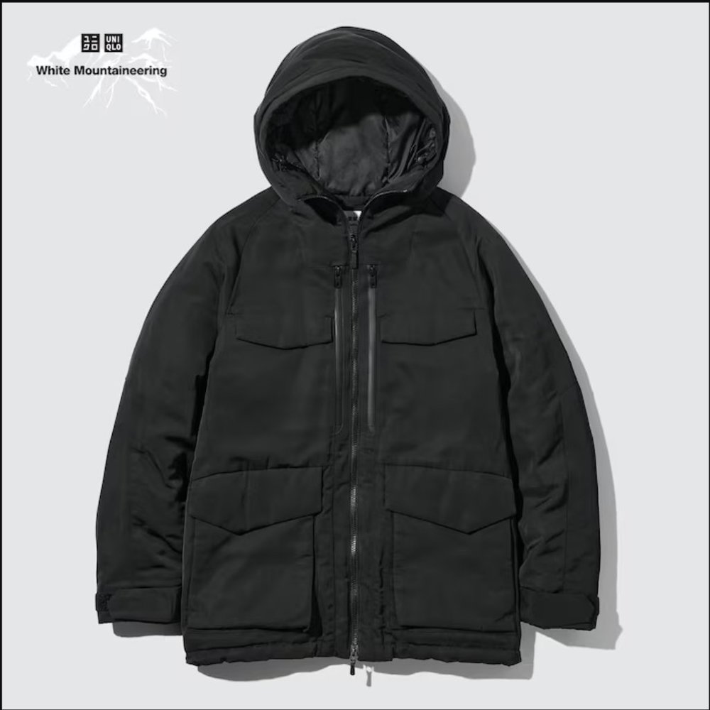 Uniqlo x White Mountaineering Hybrid Down Oversized Parka Men's 3XL Black